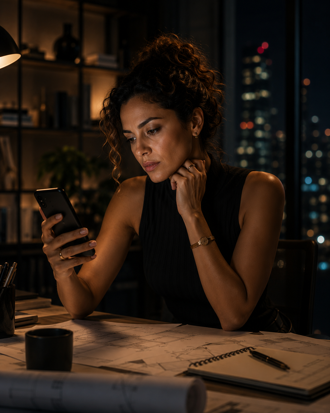 Carente — A Sentinela: presença que virou vigilância, à noite no celular